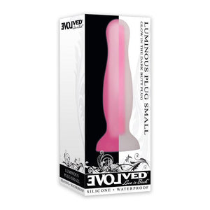 Evolved Novelties Luminous Pink Butt Plug Small-Anal Toys-Evolved-XOXTOYS