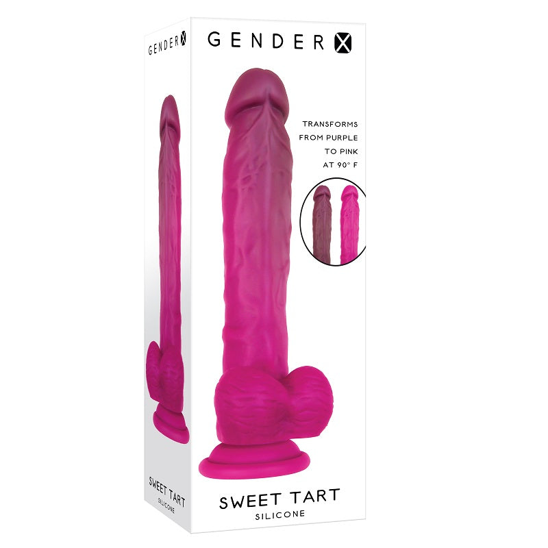 Gender X Sweet Tart Realistic Color Changing Dildo Pink/Purple