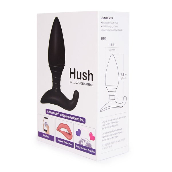 Lovense Hush 1.5" Bluetooth Vibrating Butt Plug-Anal Toys-Lovense-XOXTOYS