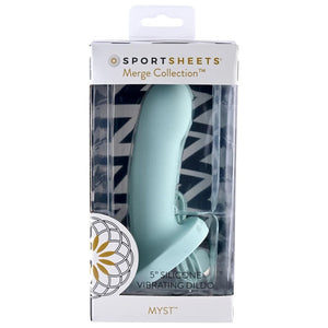 Sportsheets Myst 5” Vibrating Silicone Dildo Sky Blue-Dildos-Sportsheets-XOXTOYS