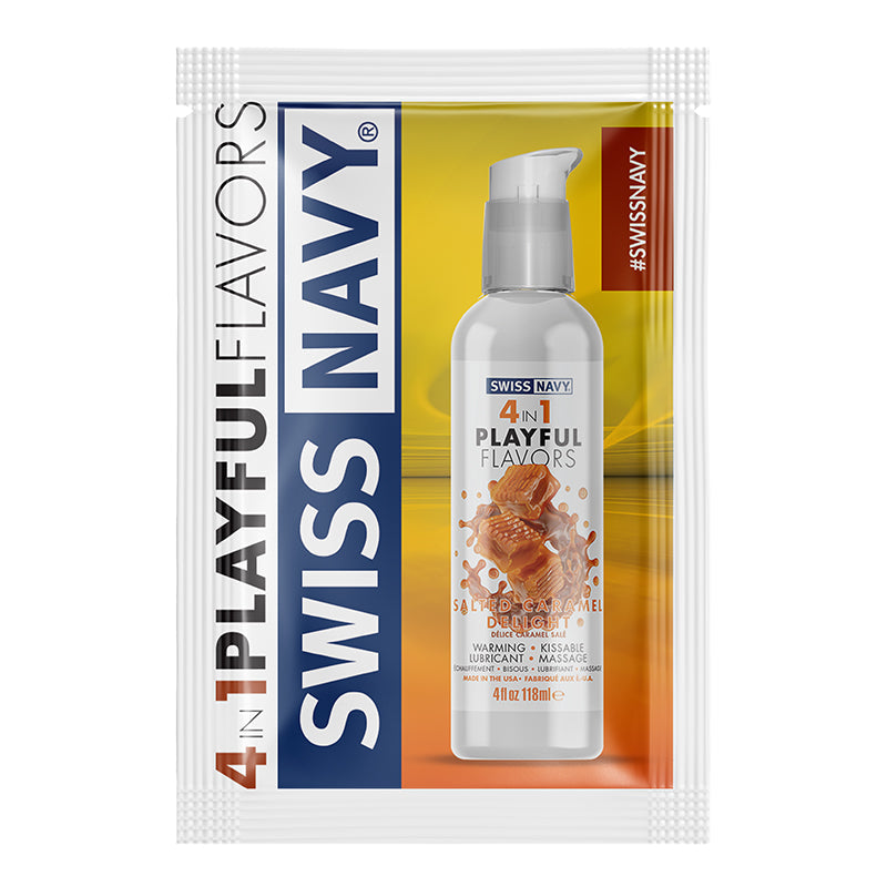Swiss Navy Playful Flavors 4 in 1 Salted Caramel-Lubes & Lotions-Swiss Navy-5ml-XOXTOYS