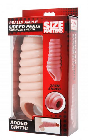 XR Brands Really Ample Ribbed Penis Enhancer Sheath