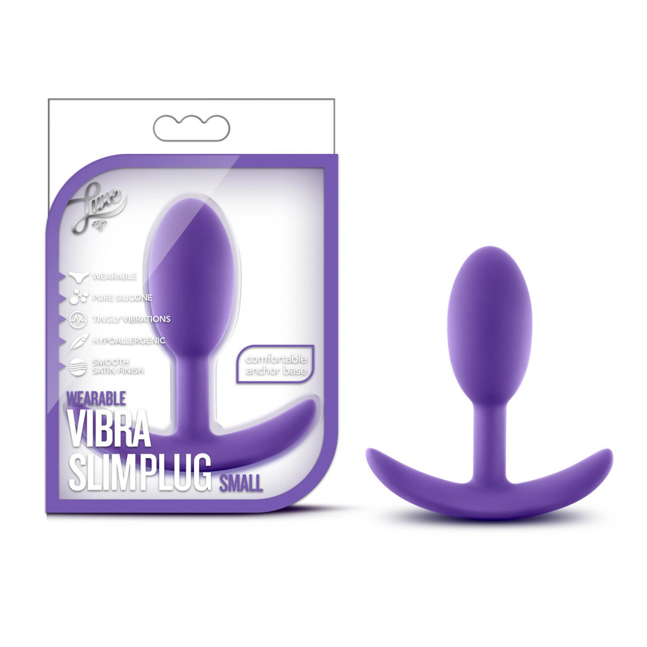Blush Luxe Wearable Vibra Slim Plug Purple